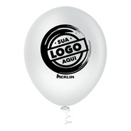 100 Balão (bexiga) Personalizados Com Seu Logo N09 - 1 Lado