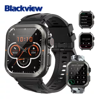 Relógio Inteligente Smartwatch Blackview Bkvww30bk Sport 1.91   Cor Preto Relógio Inteligente Militar Masculino