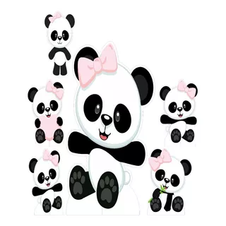 Mini Kit Display Festa Infantil Panda Rosa