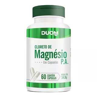 Cloreto De Magnésio P.a. 60 Cápsulas 580mg Duom