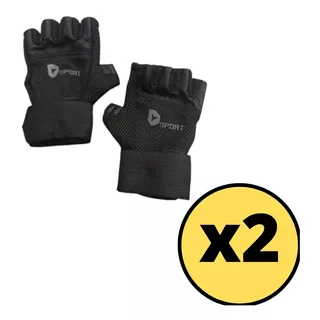 Guantes Gym Entrenam Con Muñequera Dsport Ggymmuñe X 2 Pares