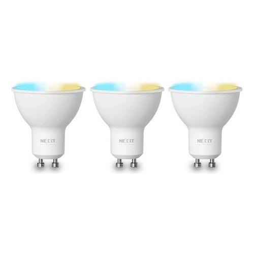 Pack 3 Ampolleta Dicroica Smart Led Nexxt Blanco Regulable