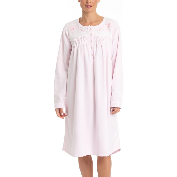 Camisa Camisón Micropolar Dormir Pijama Dama Mujer Clásica