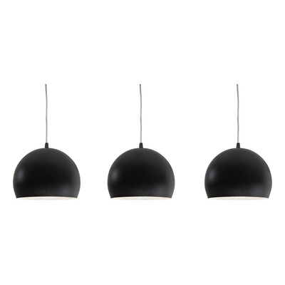 Colgante Miro Negro Mate 3 Luces 3x27 Moderno