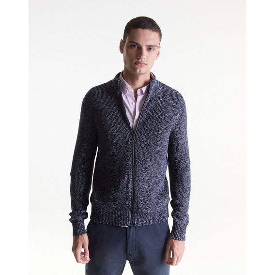 Campera Tejida Equus Azul Finlandia De Hombre