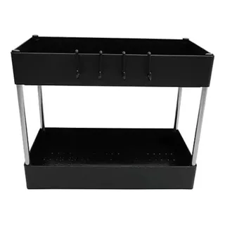 Estante Organizador Estanteria Almacenamiento Multiuso Baño Color Negro