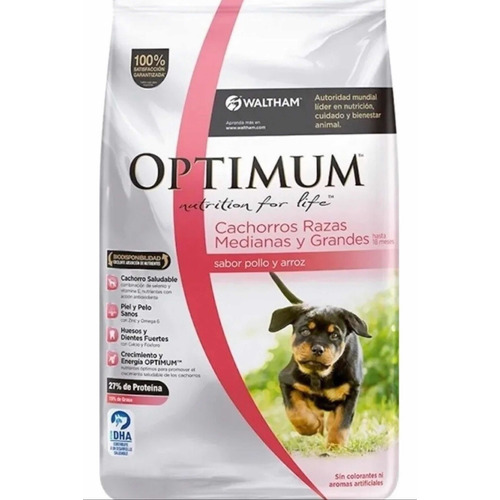 Alimento  Optimum Puppy Raza Mediana/grande X 3kg