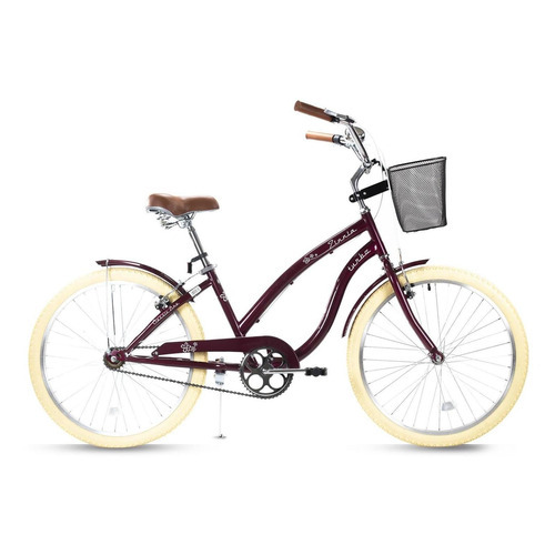 Bicicleta Para Mujer Urbana Rodada 24 Turbo Zinnia Retro Color Rojo Tamaño del cuadro 40 cm