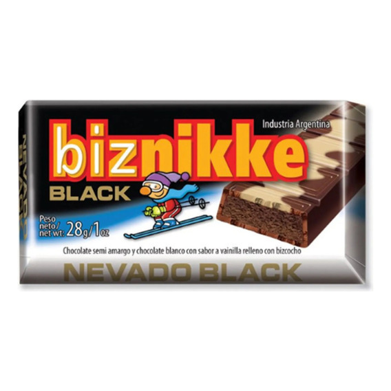 Chocolate Biznikke Black 28g - Caja X 15un