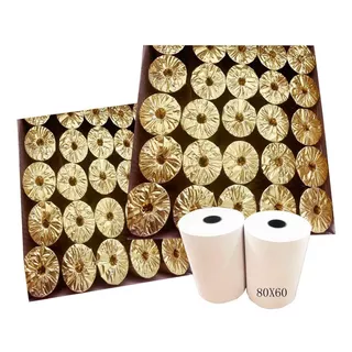  100 Rollos Papel Térmico 80x60 Impresora 80mm Con Iva