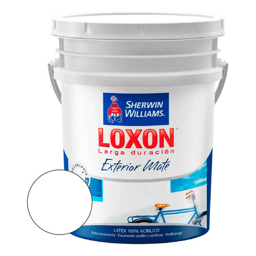Loxon Latex Pintura Exterior Mate 20 Lt Sherwin - Rex Color Blanco