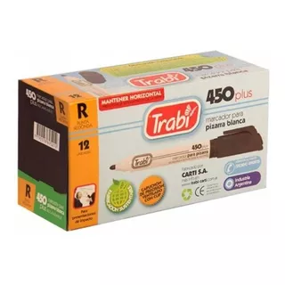 Marcador De Pizarra Trabi 450 Caja X 12 Unidades Negro