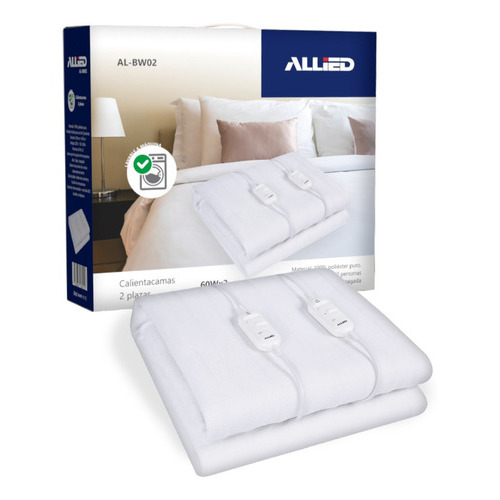 Calienta Cama Allied AL-BW02 100% Poliester 2 Plazas Lavable Calidad 220V