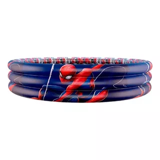 Piscina Inflável Redondo Etitoys Spiderman 130l Azul-escuro Caixa