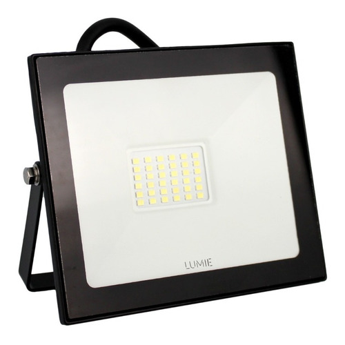 Reflector Led 30w Interior - Exterior Frio Luz Potencia Color de la carcasa Negro