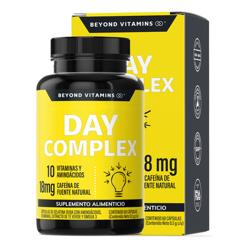 Day Complex Nootrópico Con Vitaminas Y Minerales Beyond Vitamins | Suplemento Energetizante| Suplemento Día | 60 Cápsulas