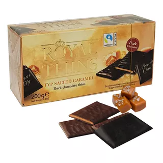 Chocolate Royal Thins Dark Com Recheio De Caramelo 200g