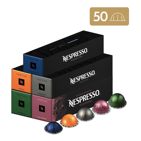 Cápsulas De Café Nespresso Vertuo Pack Favoritos -50 Cáps.