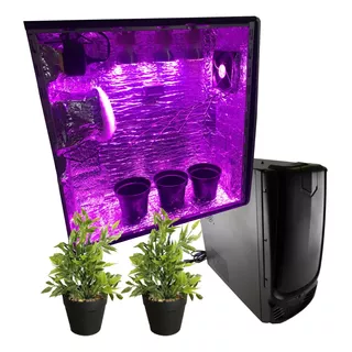 Estufa Secreta Pc Grow Gabinete Novo 4 Lampada 112w Led