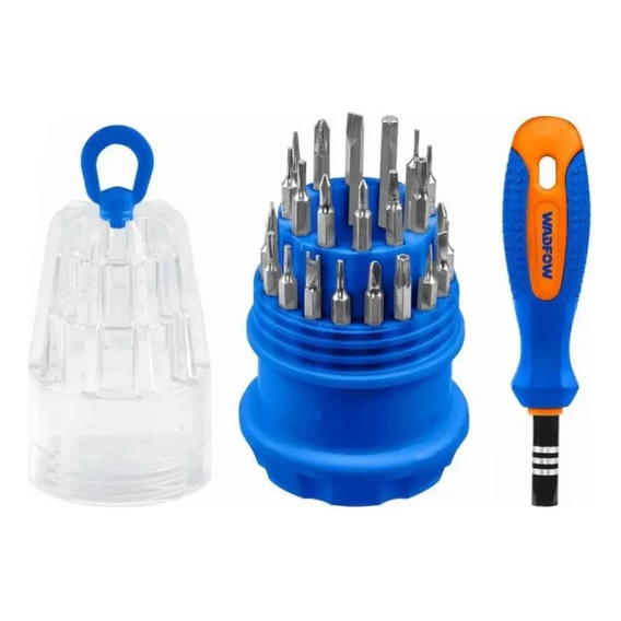 Kit de herramientas combinadas Wadfow WSS1J31 de 31 piezas color azul