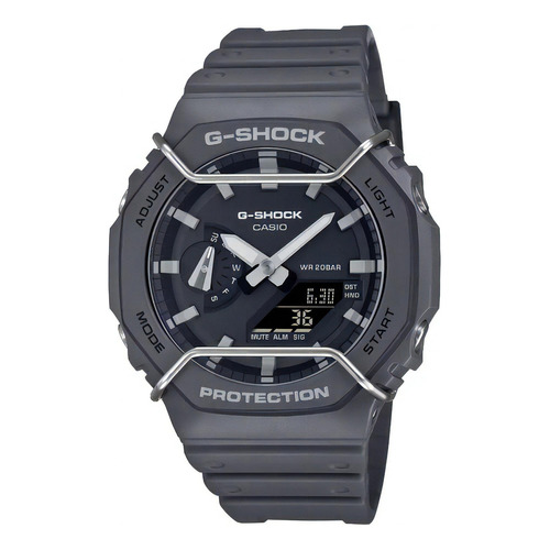 Reloj Casio G-shock Ga-2100pts-8a Hombre Color Del Fondo Gris Color De La Correa Gris Color Del Bisel Gris