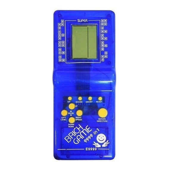 Consola Brick Game 9999 in 1 Standard color  azul transparente