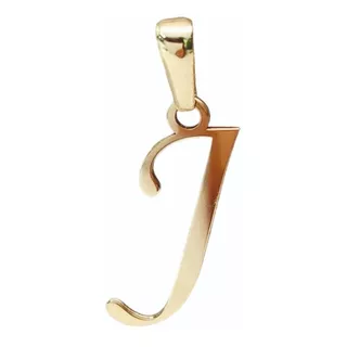 Dije Inicial Letra J Oro 14k Tamaño 2 Cm + Cadena De Regalo