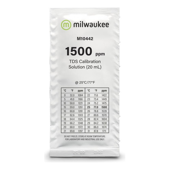 Solución Soluciones Calibración Tds Milwaukee 1500ppm Unidad