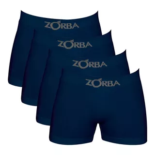 Kit 4 Cuecas Box Boxer Zorba Algodão Sem Costura 781 Sortida