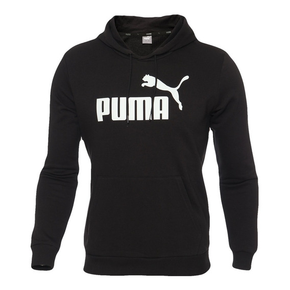 Sudadera Puma Essentials Gorro Negra Caballero