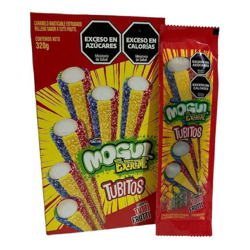 Gomitas Mogul Extreme Tubitos Tutti Frutti