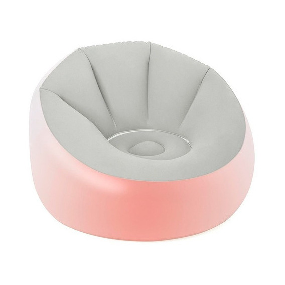 Sillón Inflable Puff Con Iluminación Luz Led Bestway Color Gris