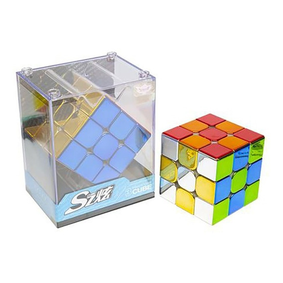 Cubo Rubik Cyclone Boys Metallic 3x3 Speedcubing + Base