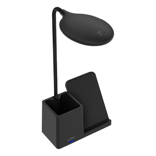 Cargador Acteck Lampara Led Carga Inalambrica Ci722 Color Negro