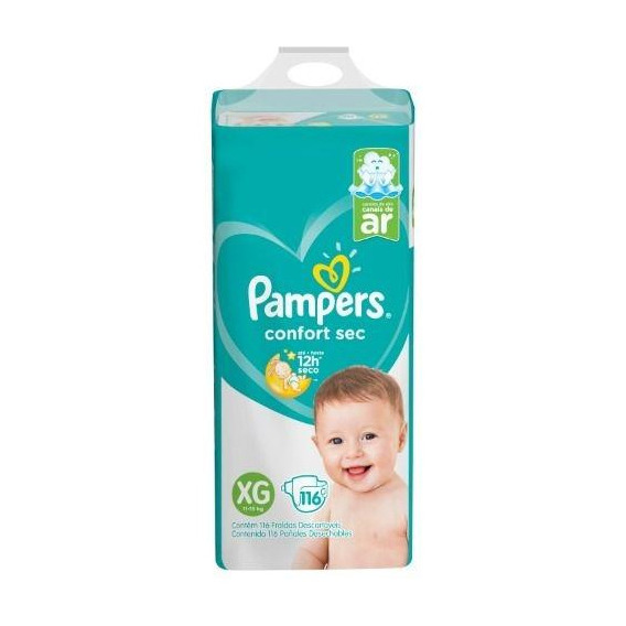 Pampers Confort Sec Forte Bag Xg (11 A 15 Kg) X116