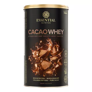 Suplemento Em Pó Essential Nutrition  Cacao Whey Cacao Whey Proteína Cacao Whey Sabor  Chocolate Em Lata De 450g