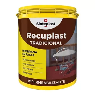 Recuplast Tradicional Membrana Pasta Imperm Techos/muros 4lt Acabado Satinado Color Blanco