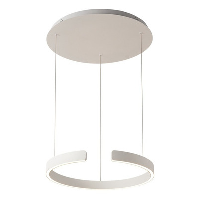 Colgante Led Toluca Simple Blanco 50w Aluminio Moderno