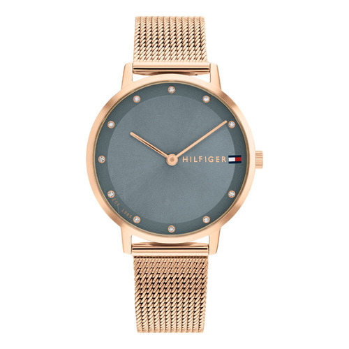 Reloj Tommy Hilfiger Mujer Pippa 1782669 Color de la malla Oro Rosa Color del bisel Rosa Color del fondo Azul