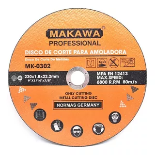 Disco Corte Metal 9 1.8mm Makawa Mk-0302