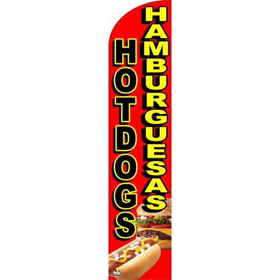 Bandera Publicitaria 3.5 Hamburguesas Y Hotdogs  #103