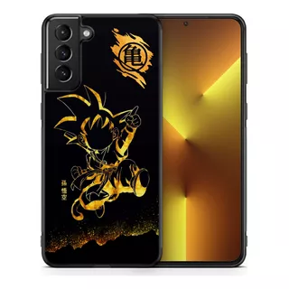 Dragon Ball Golden Goku Funda Para Galaxy Anime Manga