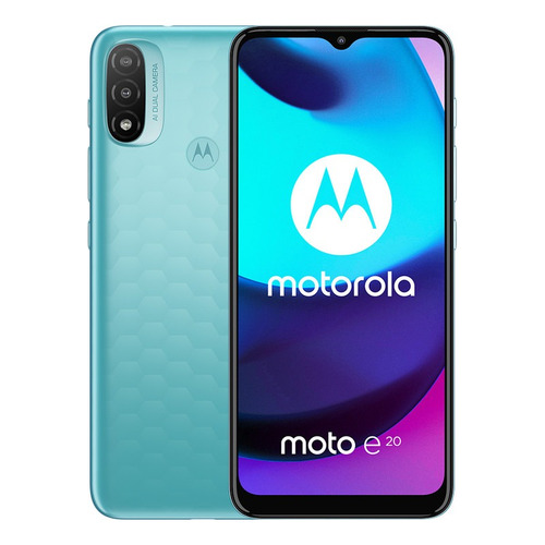 Motorola E20 32GB 2GB de ram Color Azul Aqua