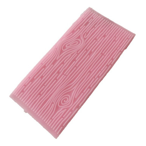 Molde Silicona Textura Madera Tronco Repostería Porcelana Color Rosa