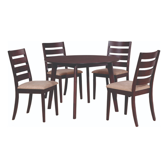 Juego De Comedor Amber 4 Sillas Rustico Hogar