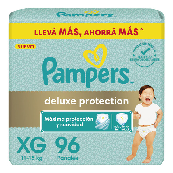 Pañales Pampers Deluxe Protection Talle Xg X 96 Un