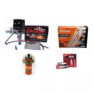 Kit Distribuidor Electronico + Bobina Ferrazzi + Cables Ferrazzi Competicion 9mm + Bujias Ford F100 Fairlane V8 Fase 2