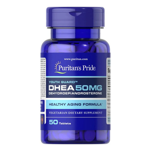 Dhea 50 Mg Puritans Pride Suplemento Hormonal - 50 Tabletas Sabor Sin sabor