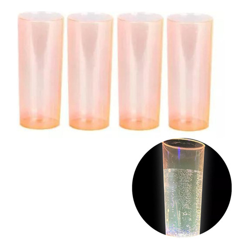 Vaso Trago Largo X 20 Fluo Pastel Cristal Fluo Descartable Color Cristal Fluo Naranja