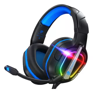 Auriculares Gaming Fachixy Para Ps4, Xbox One Con Micrófono Color Lujo Negro Y Azul